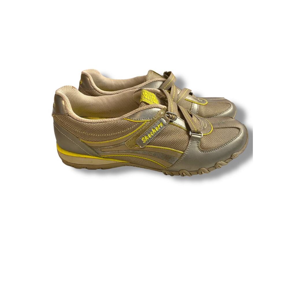 Size 9 Skechers Bikers Rock-Steady Athletic Shoes Womens Metallic